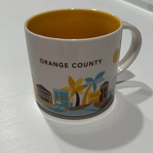Starbucks Orange County Mug with Yellow Interior